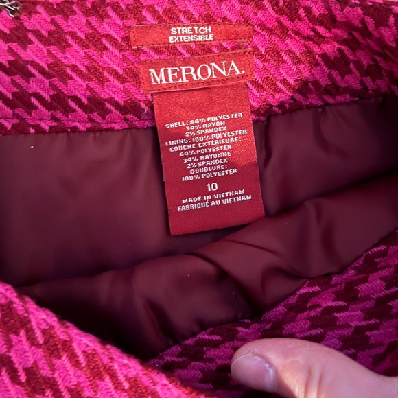 Merona Pink Houndstooth Pencil Skirt - Picture 6 of 6